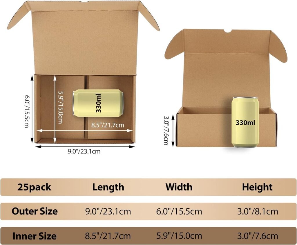 RLAVBL 10x7x5 Shipping Boxes, Brown Corrugated Mailing Cardboard Box for Packing Small Business, 20 Pack