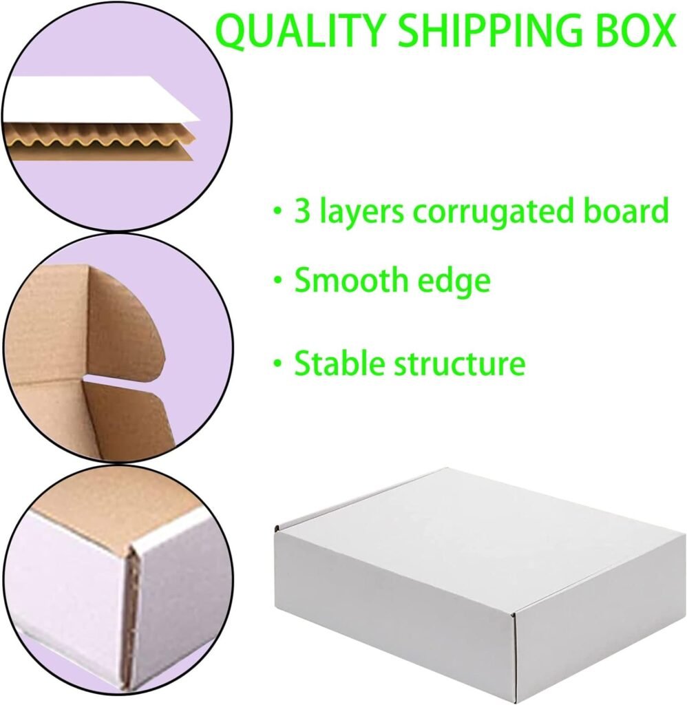 White Shipping Boxes (12 * 9 * 4) inches 20 Pack for Storage and Shipping Packaging Craft Gifts Ginving Products