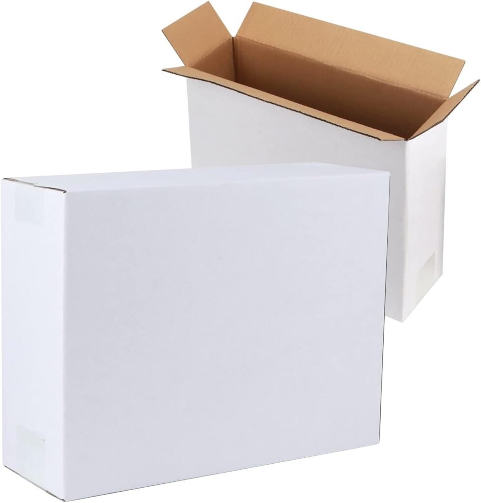 White Shipping Boxes (12 * 9 * 4) inches 20 Pack for Storage and Shipping Packaging Craft Gifts Ginving Products