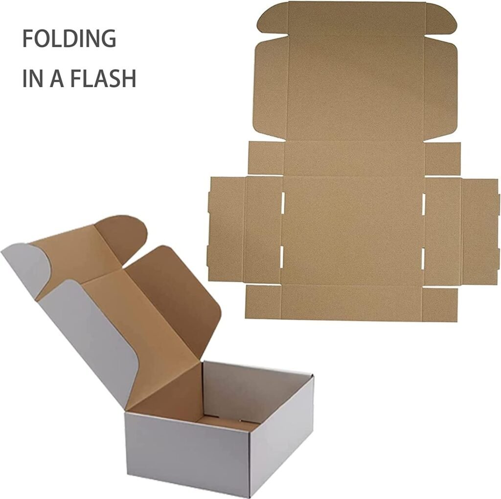 White Shipping Boxes (12 * 9 * 4) inches 20 Pack for Storage and Shipping Packaging Craft Gifts Ginving Products