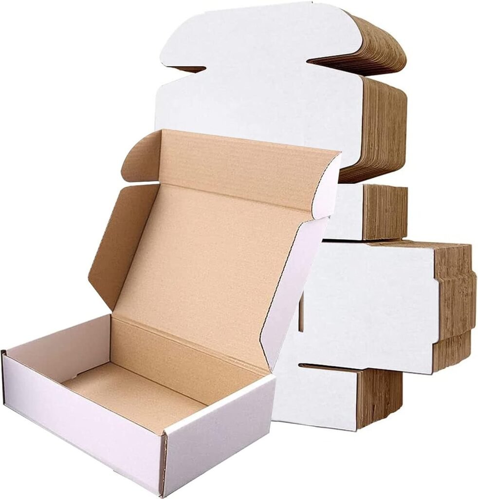 White Shipping Boxes (12 * 9 * 4) inches 20 Pack for Storage and Shipping Packaging Craft Gifts Ginving Products