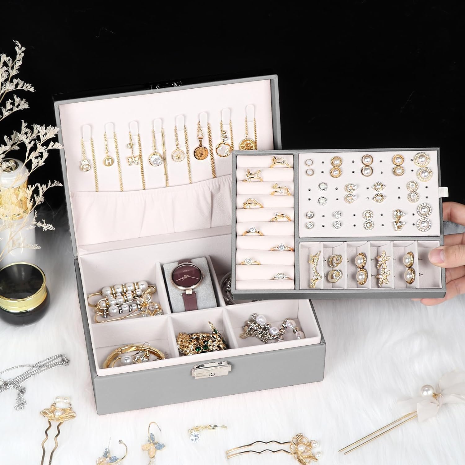 2 Layers Jewelry Organizer Container Review