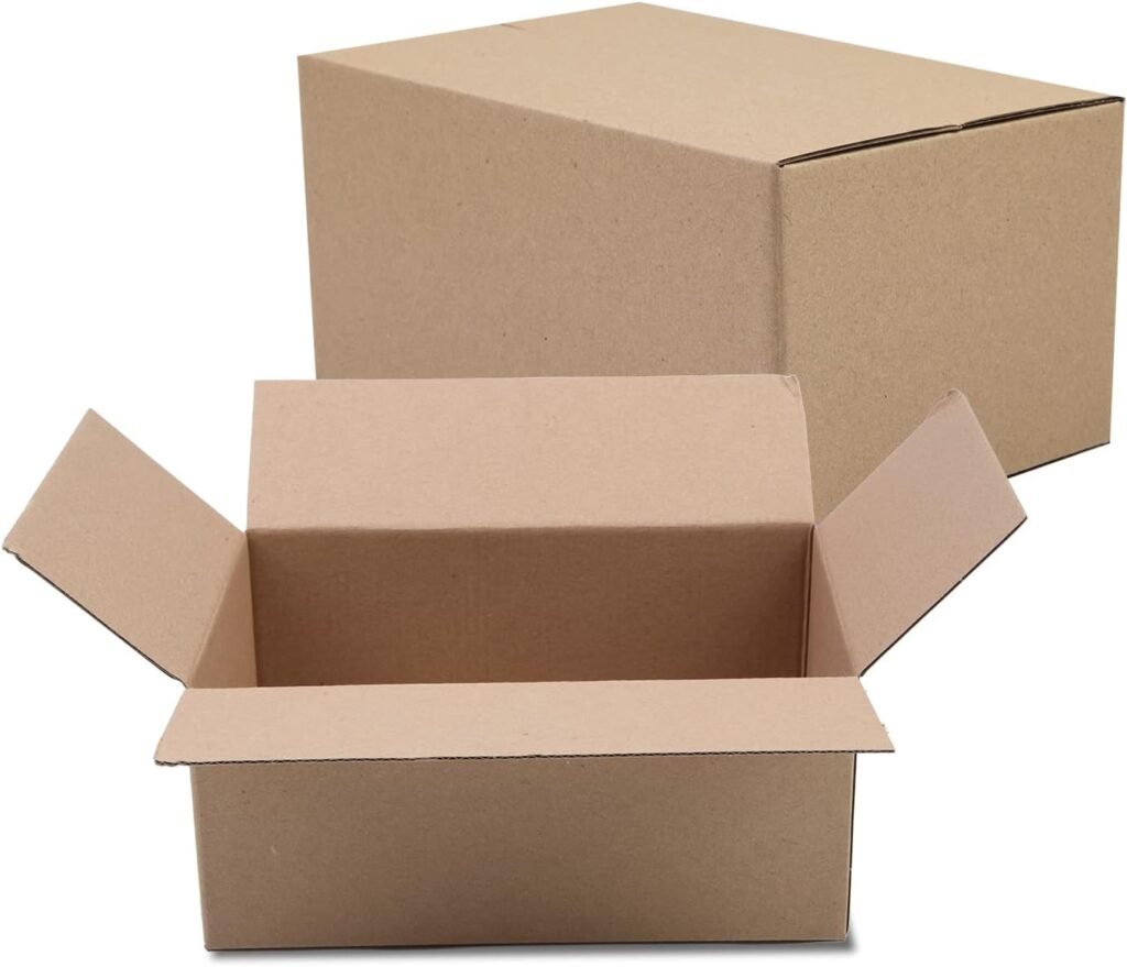 9x6x4 Inch 25 Pack Small Shipping Boxes, Kraft Corrugated Cardboard Boxes Mailer For Small Business Packaging Mailer