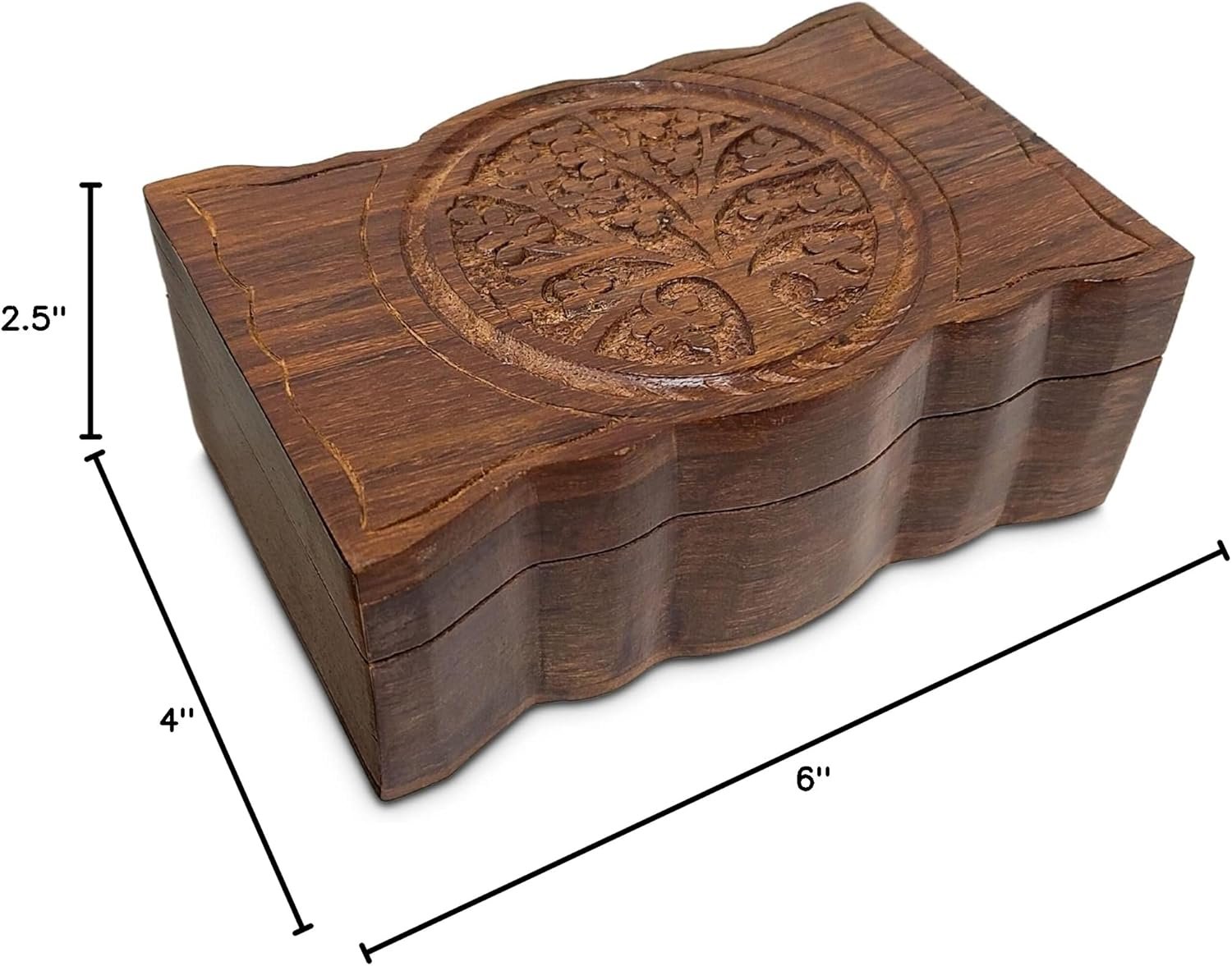 Floral Carved Wooden Box 4×6 Review